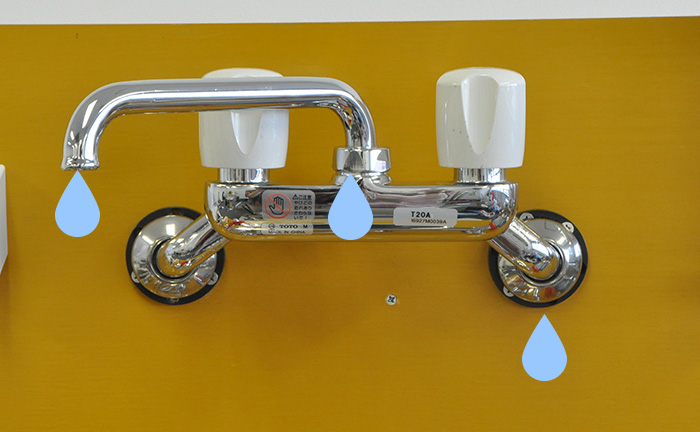 キッチンの壁付け混合水栓の水漏れ修理方法