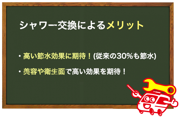 シャワーの交換のメリット