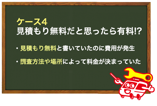 見積もり無料だと思ったら料金が発生したケース