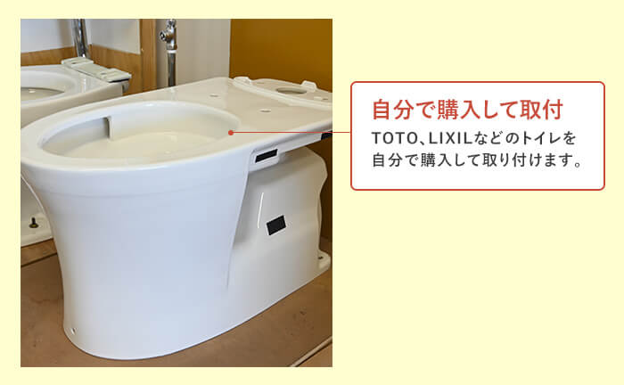 自分でトイレを購入して取付