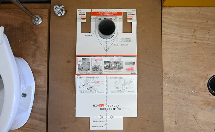 型紙シートをセットする