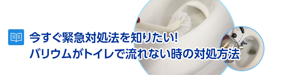 【バリウムが流れない】今すぐ緊急対処法を知りたい！トイレで流れない時の対処方法