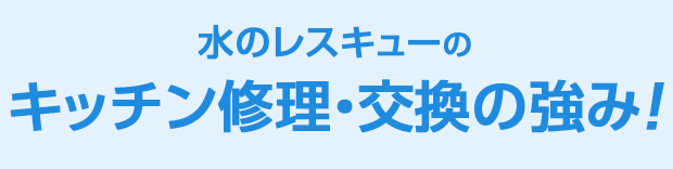 水のレスキュー キッチン修理・交換の強み