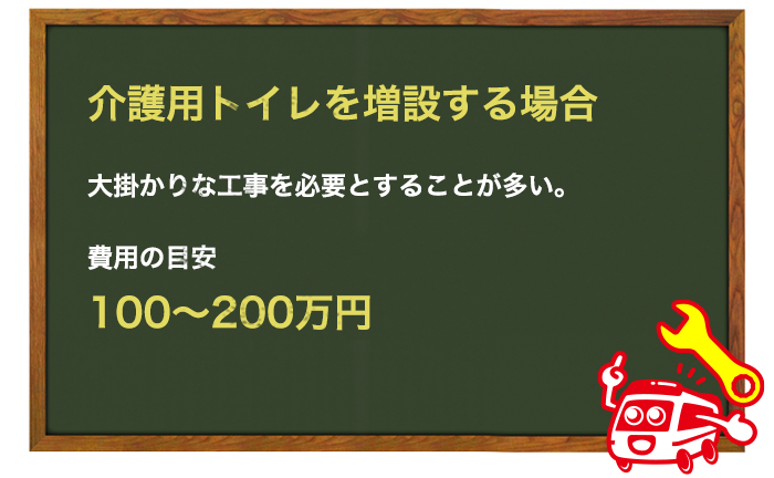 介護用トイレの増設にかかる費用