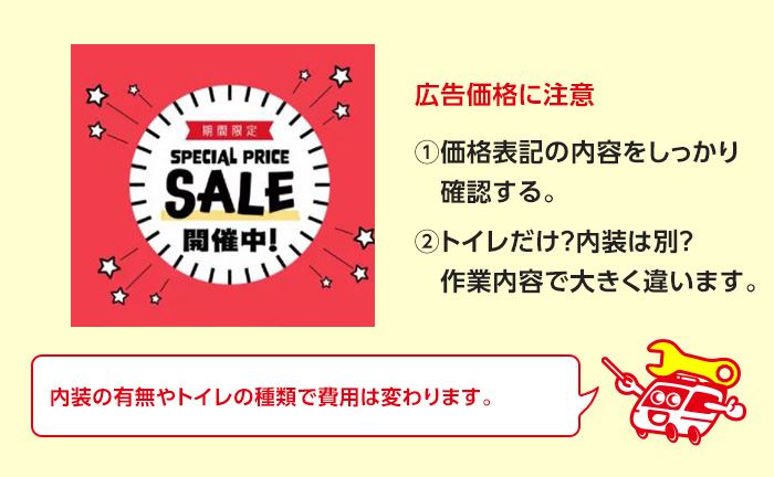 広告に載っている格安料金を信用しすぎない