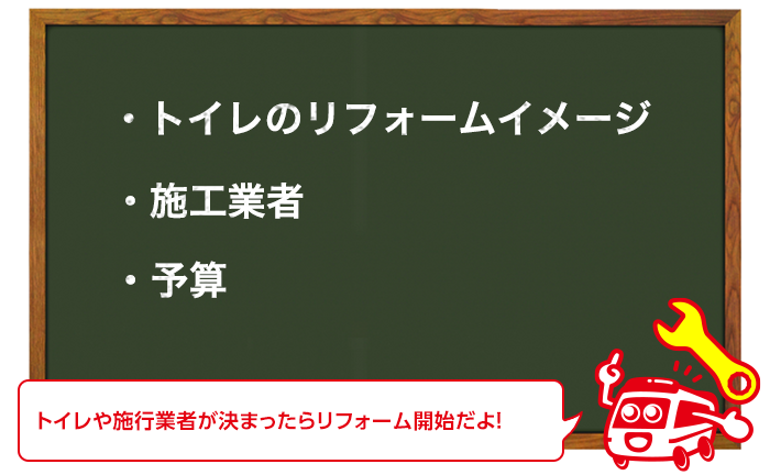 決定した業者、商品でトイレのリフォーム、交換を行う