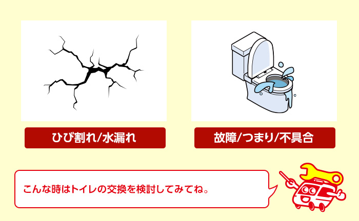 トイレ交換費用だけでなく交換時期の見極めが大切