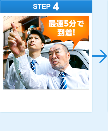 ［STEP4］「最速5分で到着」